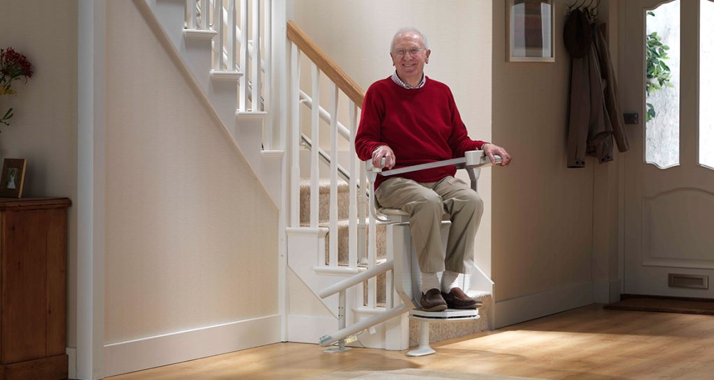Stairlift use in a renovated home, aging at home